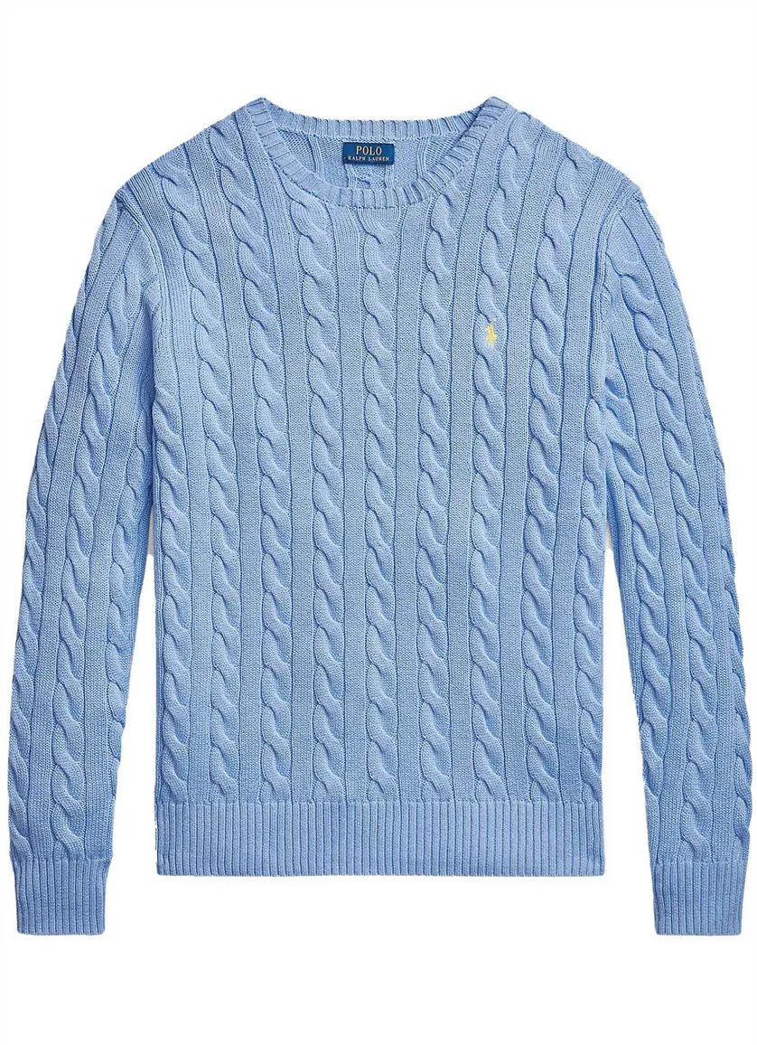 Polo Ralph Lauren Big & Tall kabeltrui lichtblauw