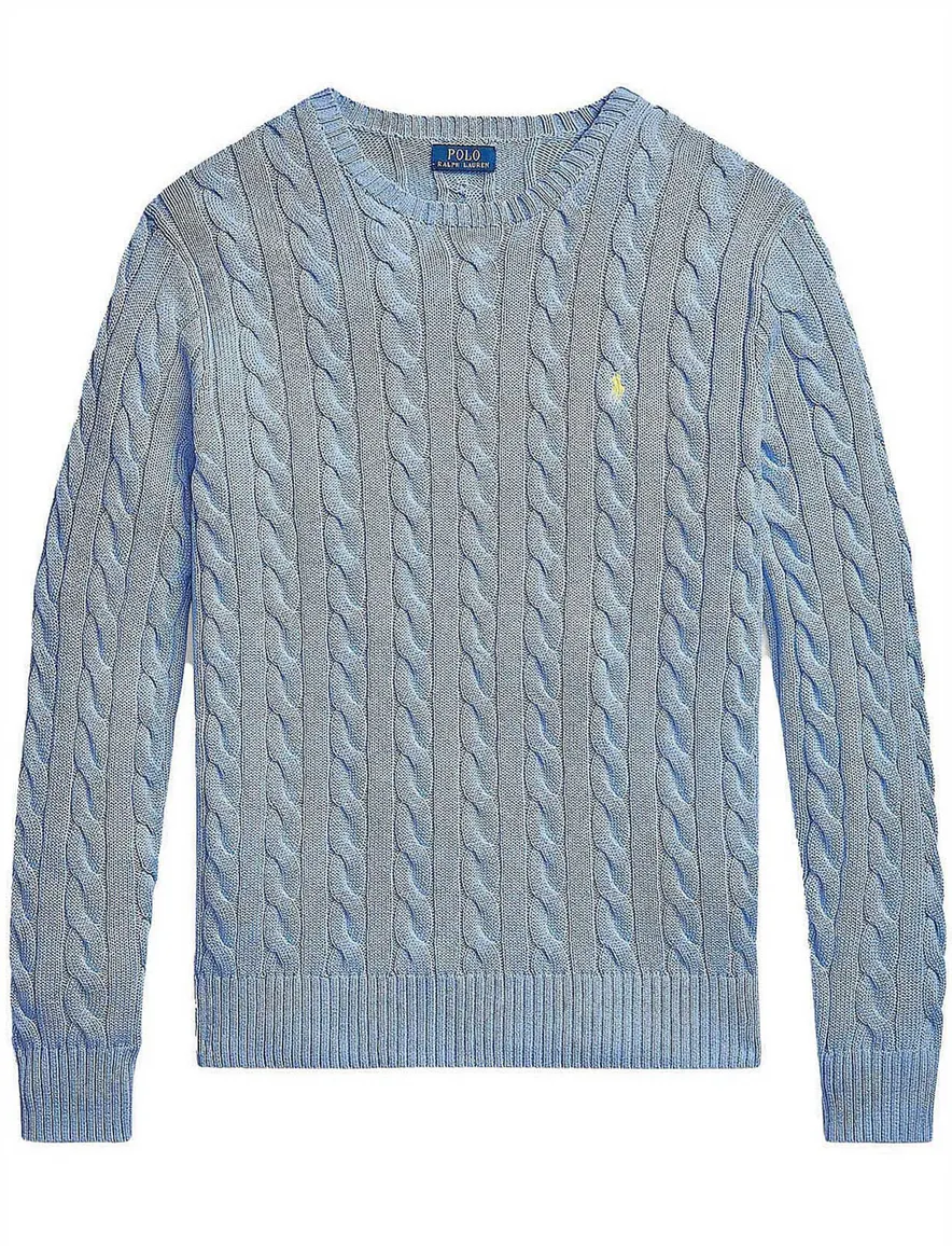 Polo Ralph Lauren kabeltrui lichtblauw Big & Tall