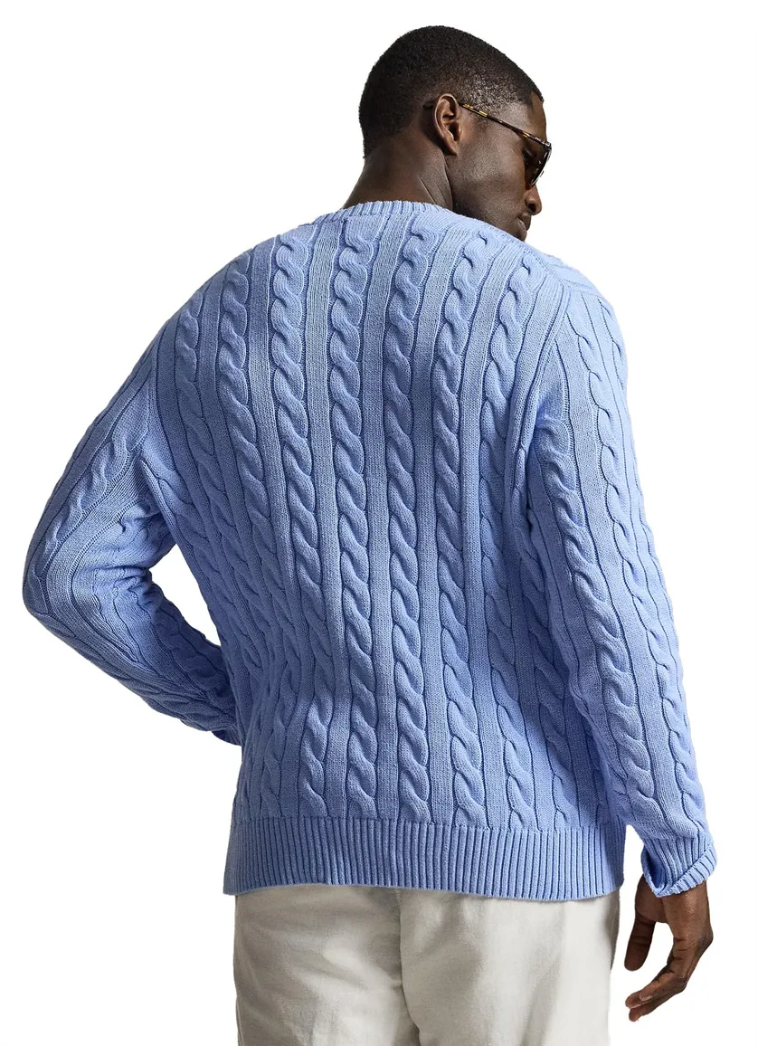 Polo Ralph Lauren Big & Tall kabeltrui lichtblauw