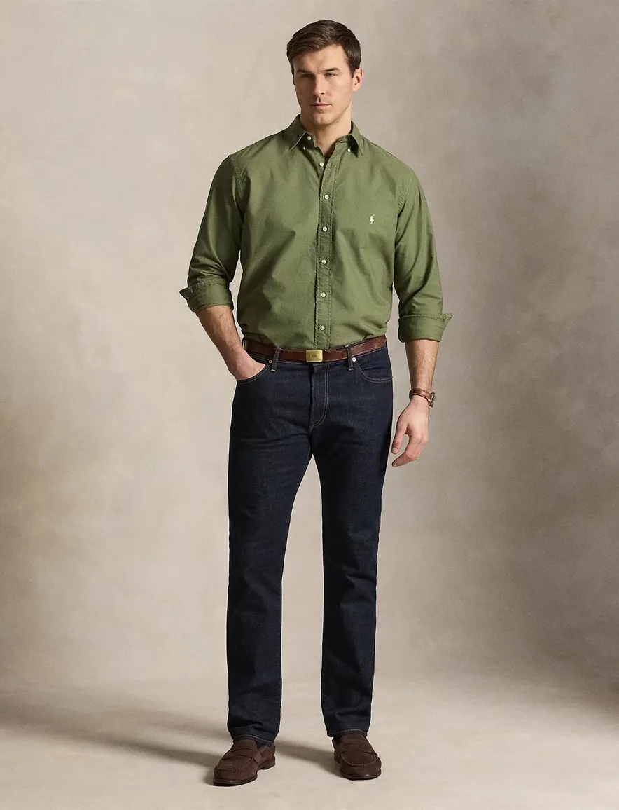 Groen overhemd Polo Ralph Lauren Plus Size button down boord