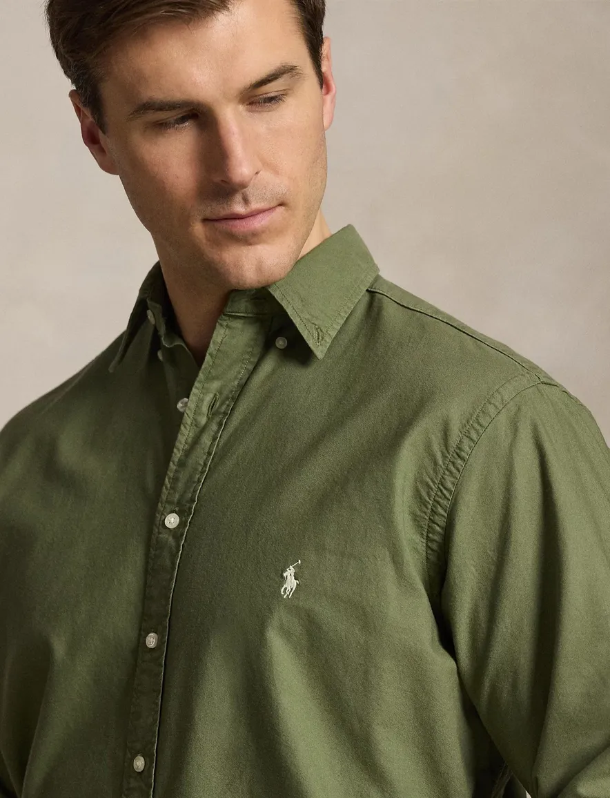 Groen overhemd Polo Ralph Lauren Plus Size button down boord