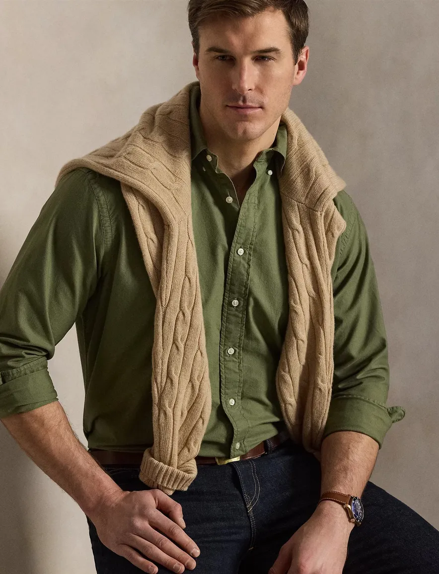Polo Ralph Lauren Big & Tall overhemd groen button down boord