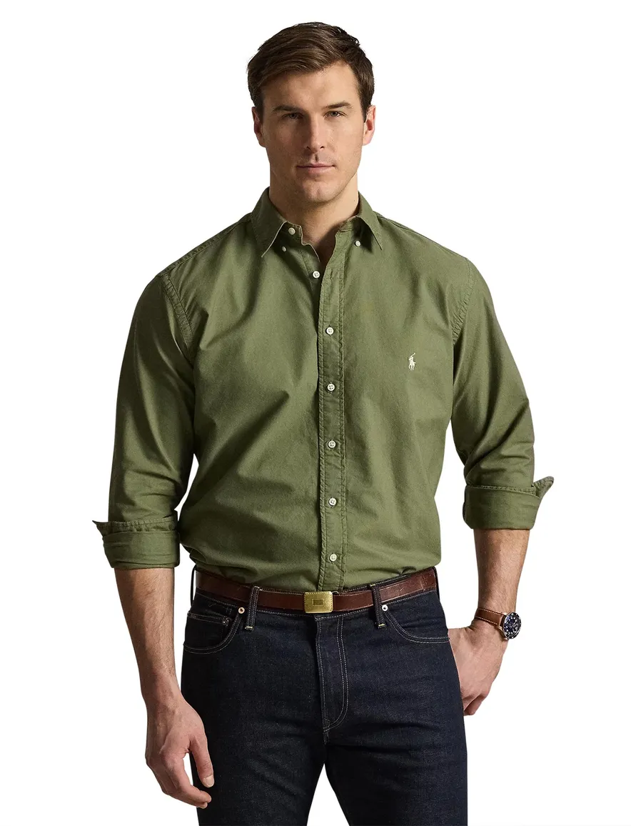 Polo Ralph Lauren Big & Tall overhemd groen button down boord
