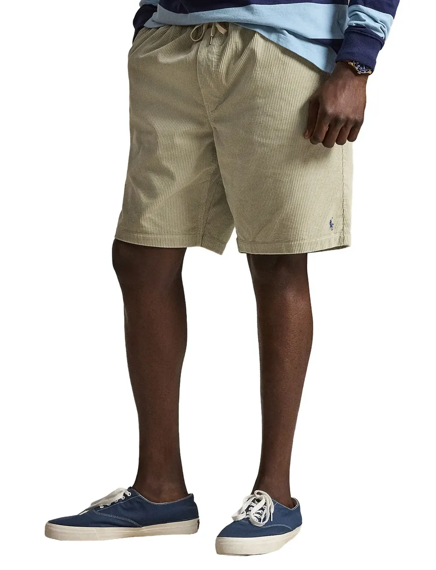 Polo Ralph Lauren Big & Tall Corduroy Shorts Creme Wijde Fit