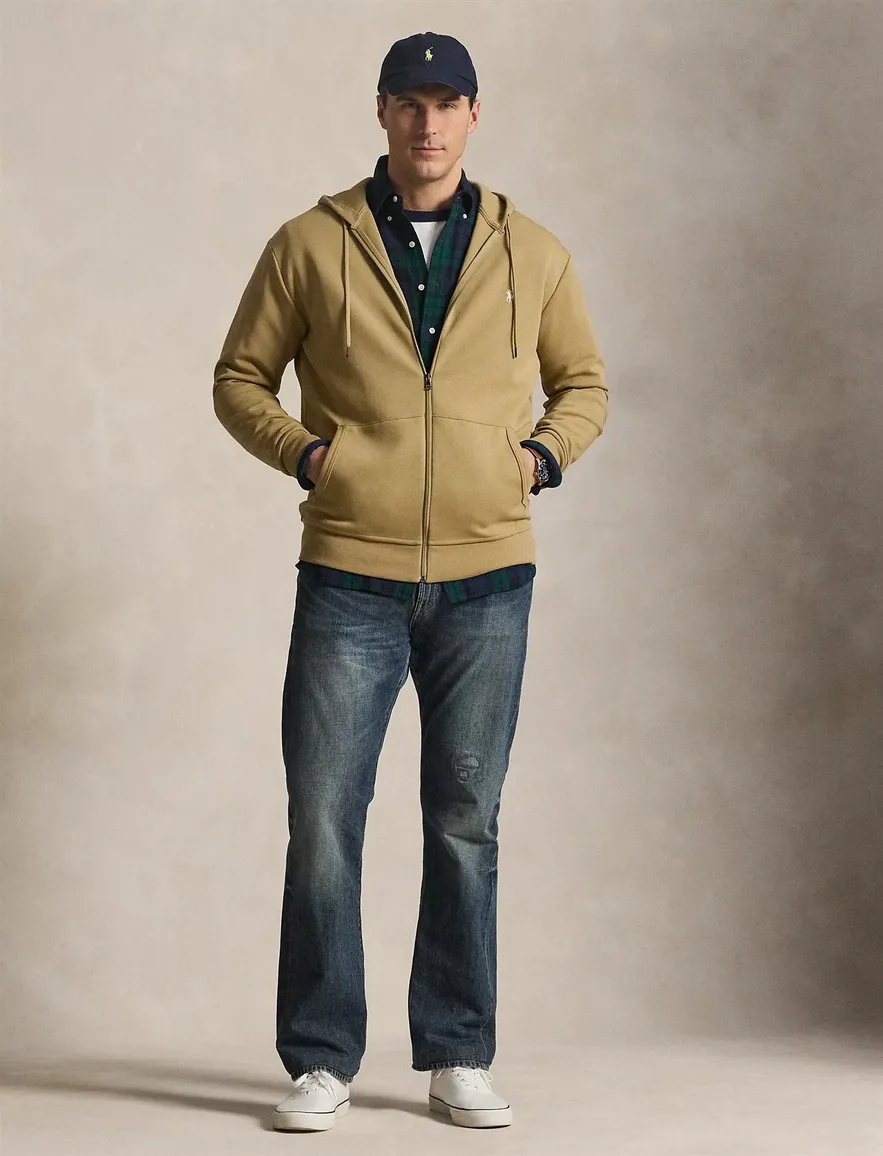 Geel vest Polo Ralph Lauren Big en Tall rits touwtjes