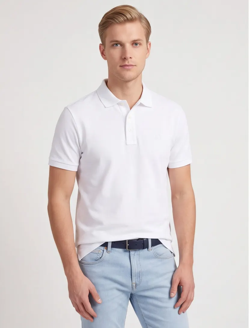 Wit poloshirt wijde fit Polo Ralph Lauren katoen