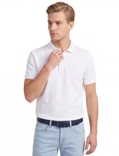 Polo Ralph Lauren Wit poloshirt wijde fit Polo Ralph Lauren katoen