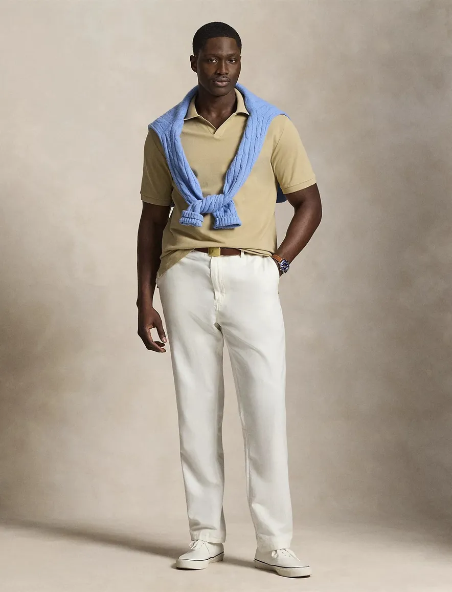 Polo Ralph Lauren v-hals polo beige Big & Tall