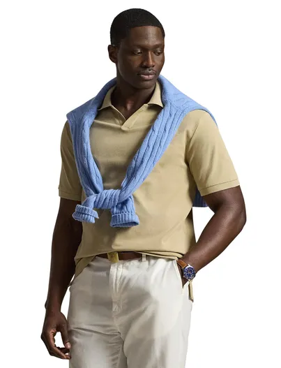 Polo Ralph Lauren Polo Ralph Lauren v-hals polo beige Big & Tall