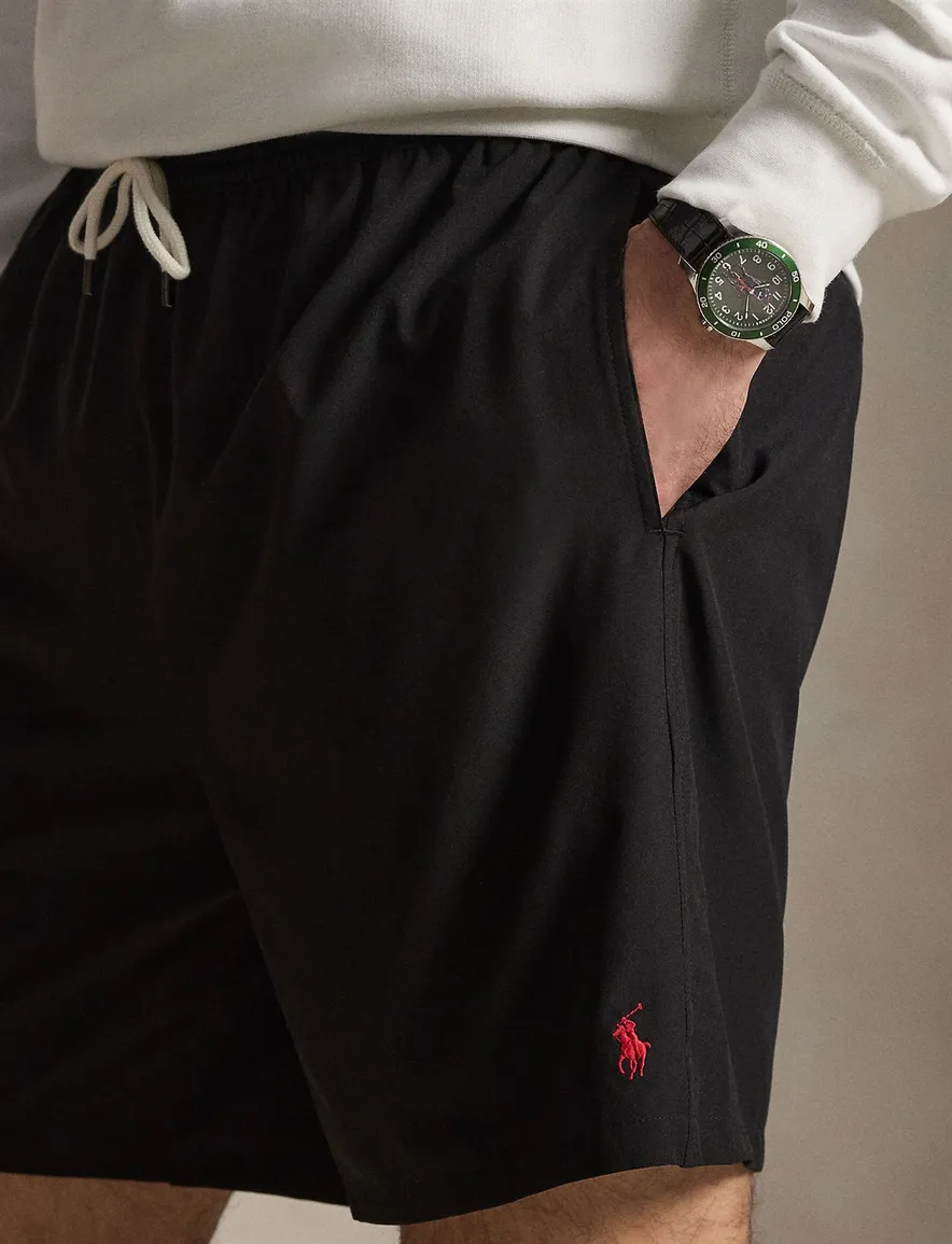 Bermuda zwart Polo Ralph Lauren Big & Tall elastische band