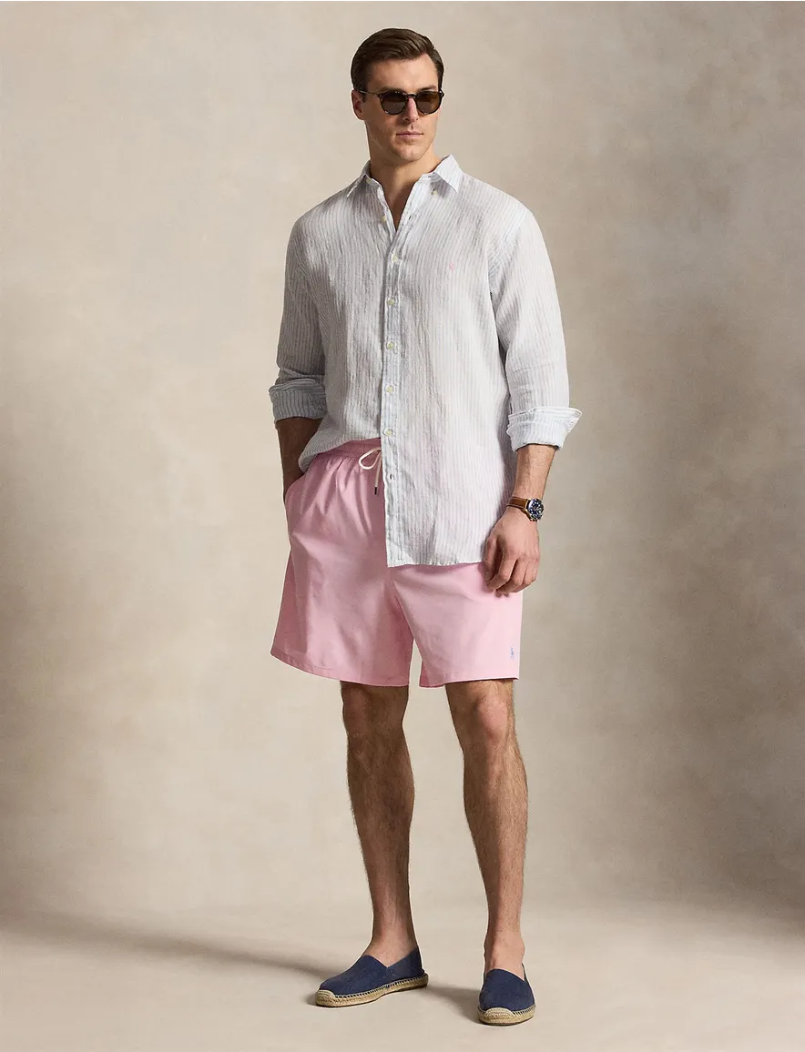 Zwembroek roze Polo Ralph Lauren Big & Tall elastische band