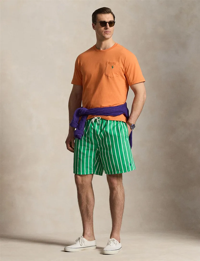 Zwemshorts groen Polo Ralph Lauren wijde fit polyester