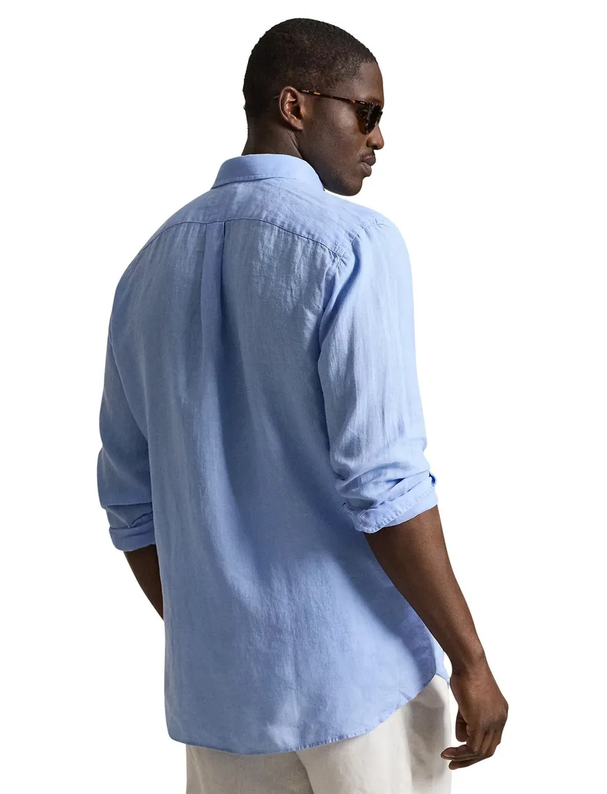Polo Ralph Lauren overhemd linnen Big & Tall blauw