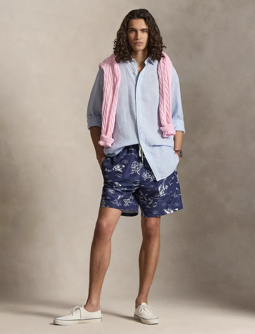 Polo Ralph Lauren overhemd blauw linnen streep B&T