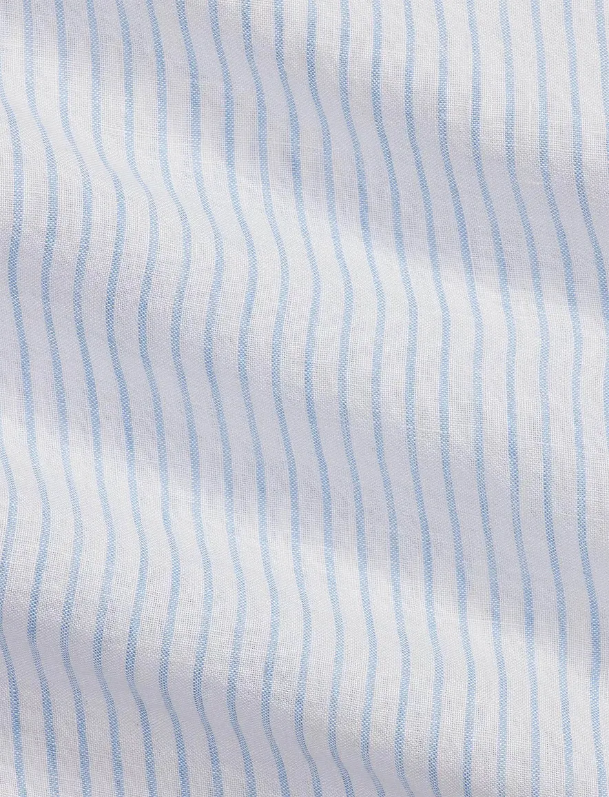 Polo Ralph Lauren wit gestreept linnen overhemd