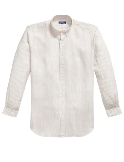 Polo Ralph Lauren Polo Ralph Lauren overhemd creme gestreept Big & Tall
