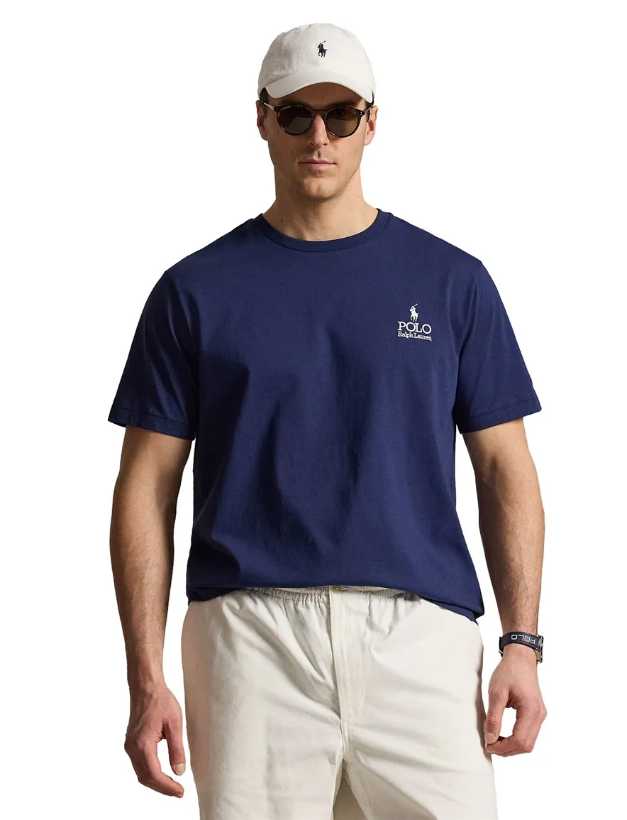 Polo Ralph Lauren Big & Tall T-shirt Donkerblauw Wijde Fit