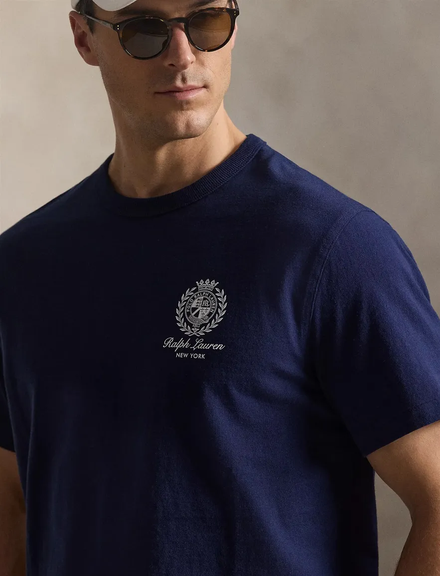 Polo ralph lauren big & tall t-shirt donkerblauw backprint
