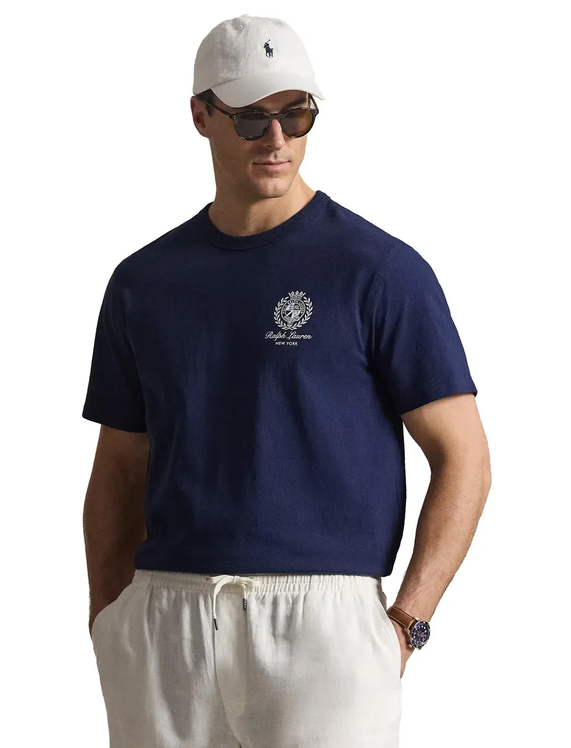 T-shirt Polo ralph lauren big & tall donkerblauw backprint