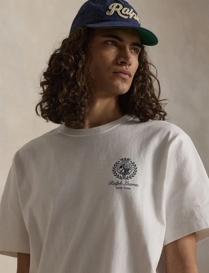 Wit wijd backprint t-shirt Polo Ralph Lauren jersey Big&Tall