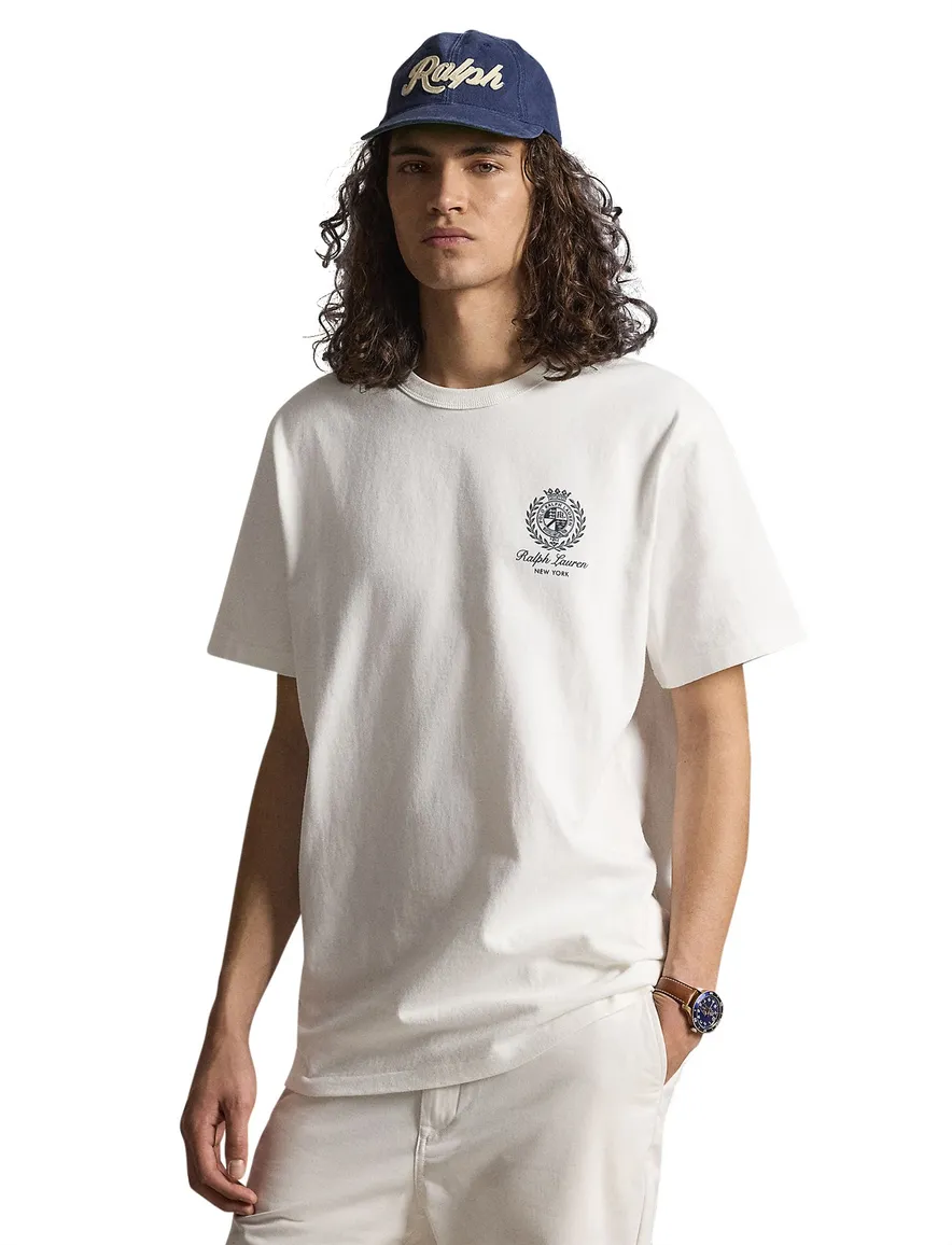T-shirt ronde hals wit Polo Ralph Lauren Big&Tall backprint