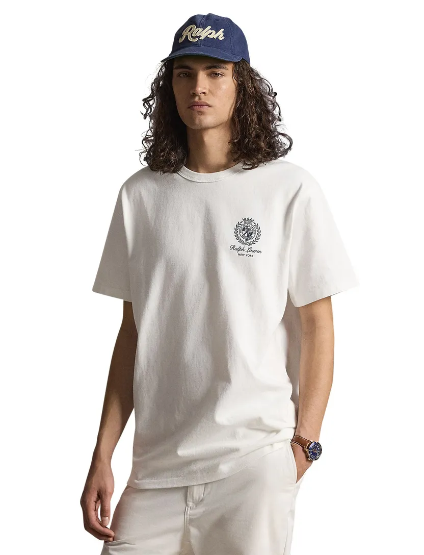 Wit wijd backprint t-shirt Polo Ralph Lauren jersey Big&Tall