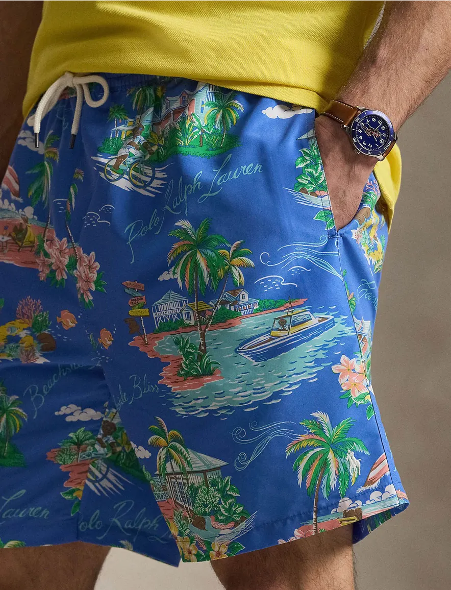Blauw geprint Polo ralph lauren big & tall Zwembroek