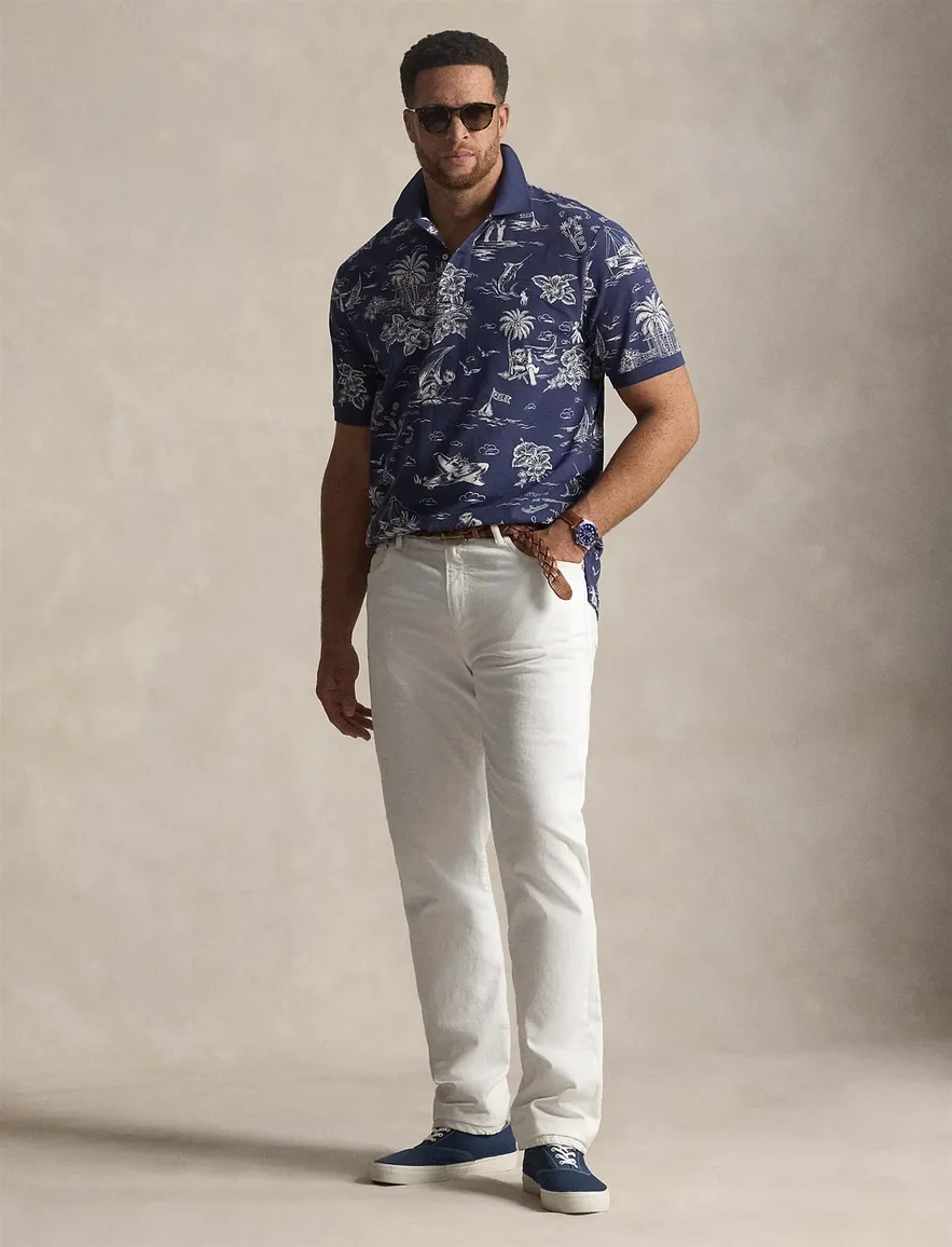 Polo Ralph Lauren polo donkerblauw geprint Big & Tall
