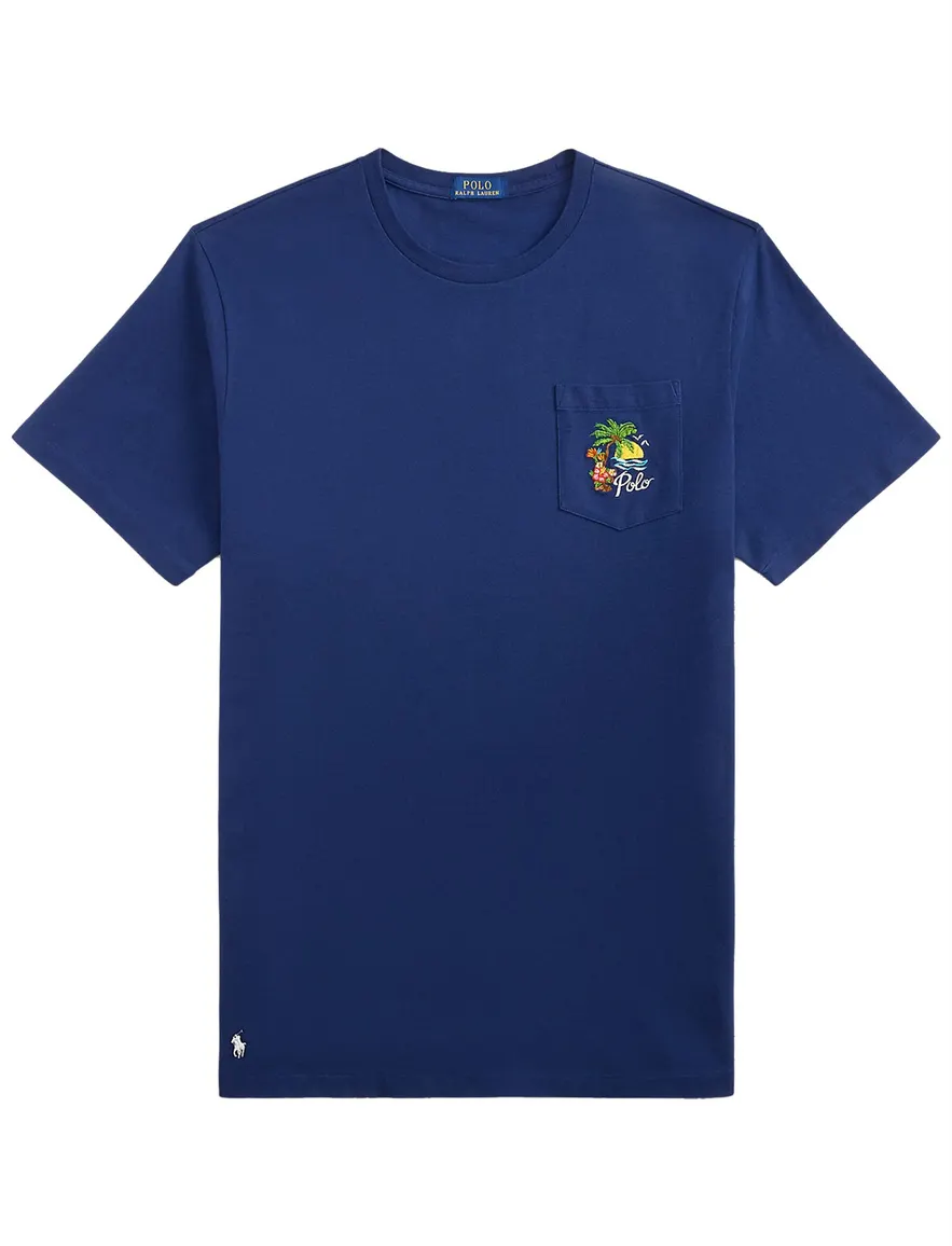 Polo Ralph Lauren t-shirt backprint blauw Big & Tall