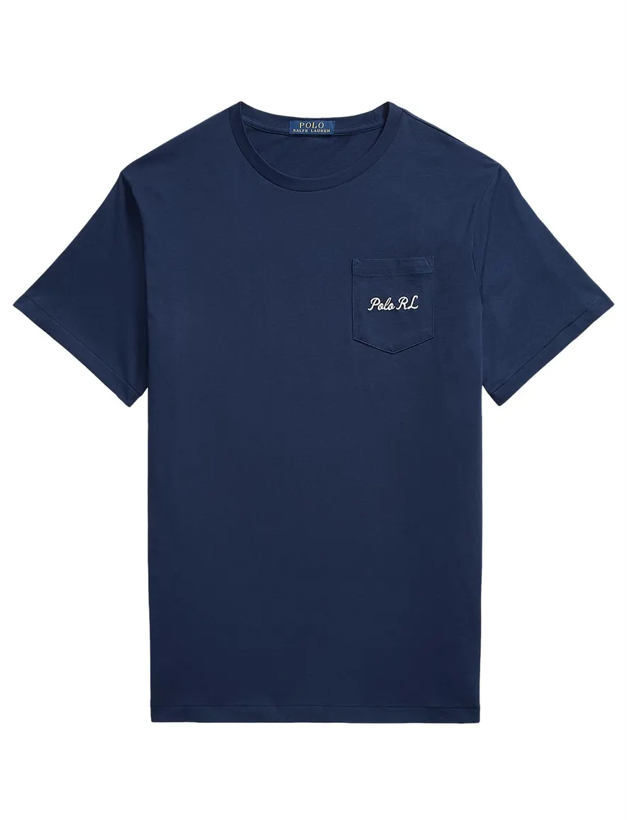 Polo Ralph Lauren t-shirt donkerblauw borstzak B&T