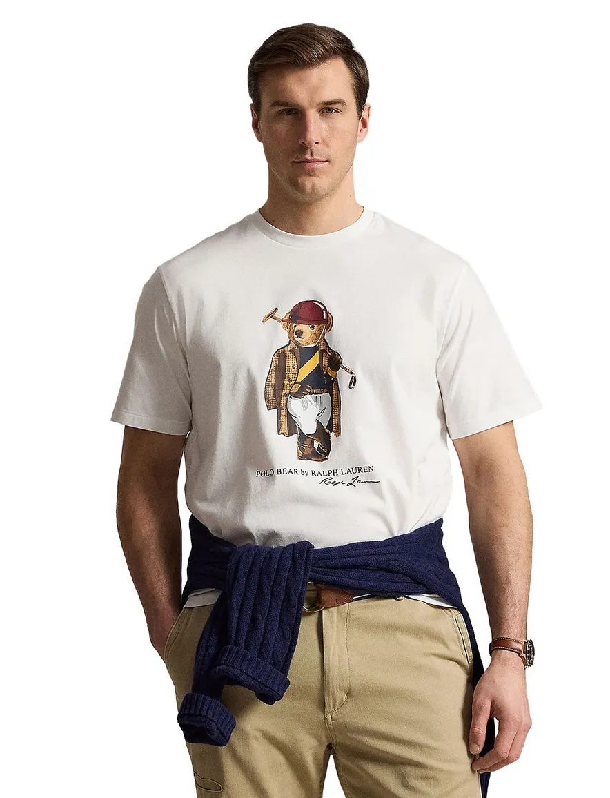 Polo Ralph Lauren Bear T-shirt Wit Wijde Fit