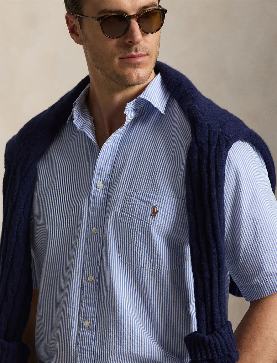 Lichtblauw gestreept overhemd Polo Ralph Lauren