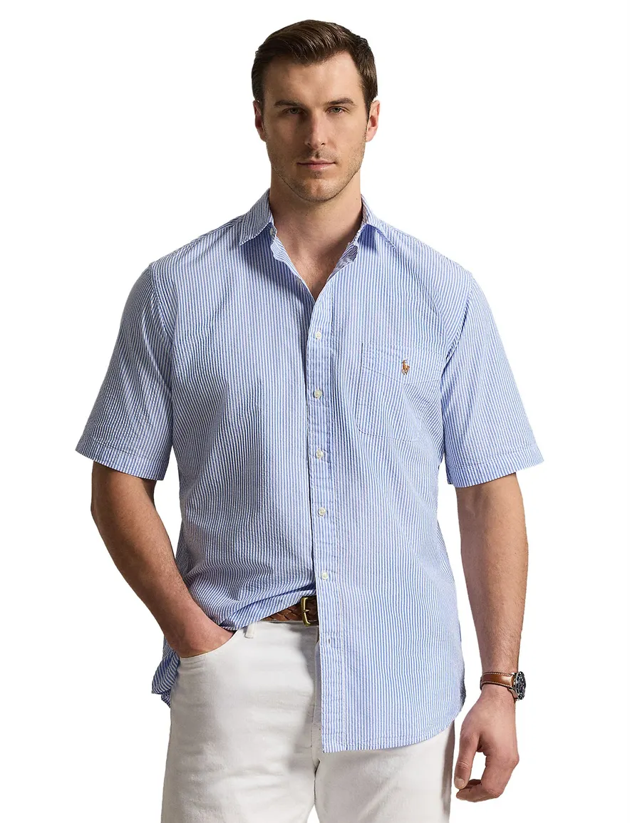 Lichtblauw gestreept overhemd Polo Ralph Lauren