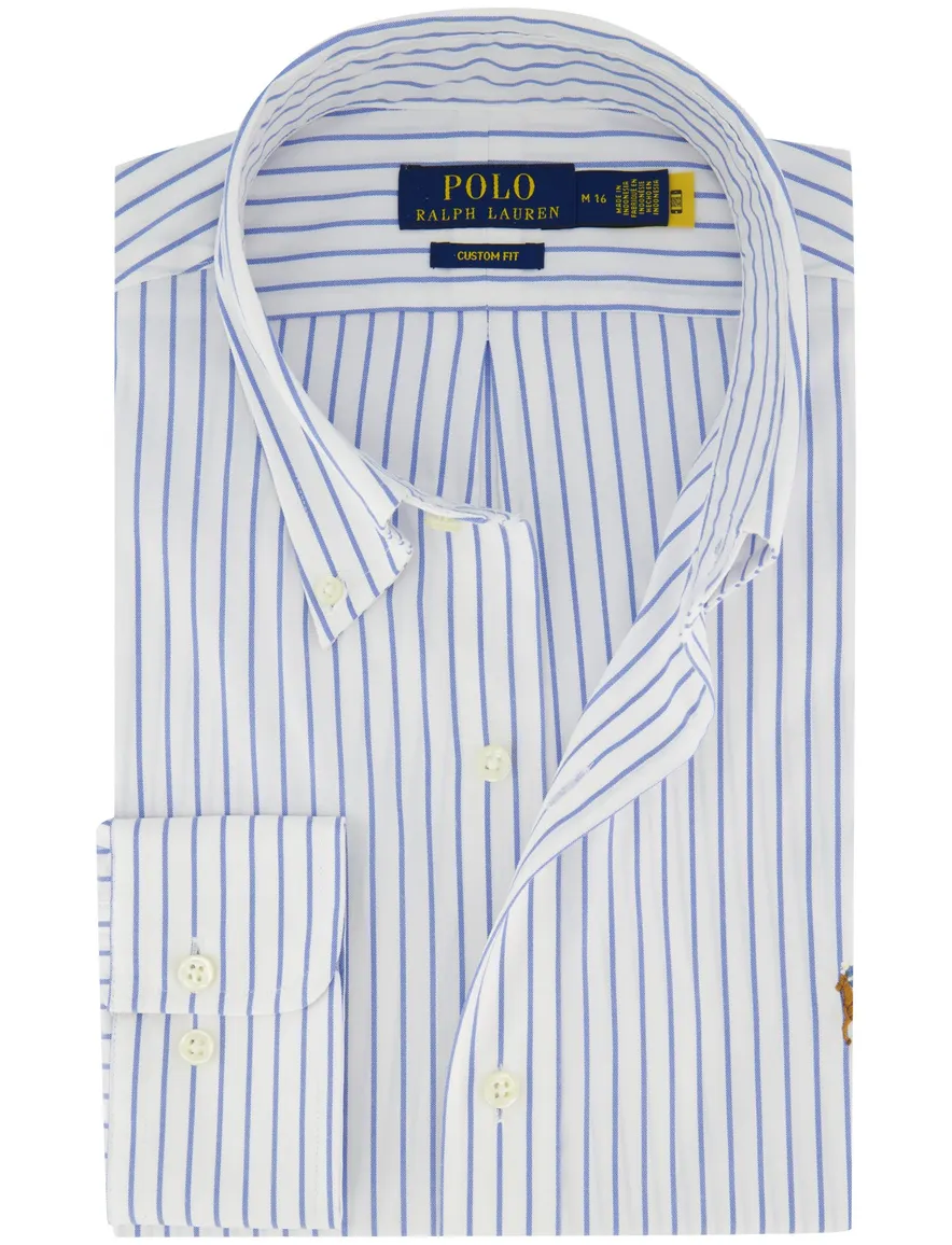Polo Ralph Lauren overhemd wit blauw gestreept