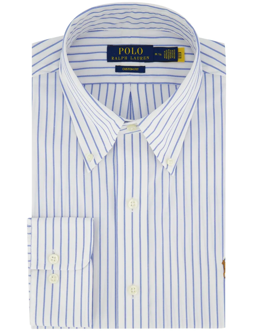 Polo Ralph Lauren overhemd wit blauw gestreept