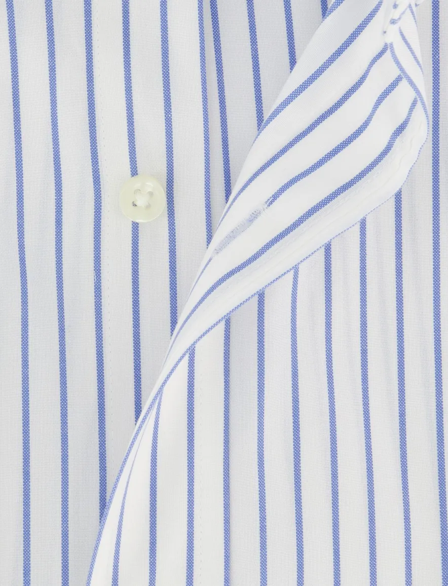 Overhemd Polo Ralph Lauren Custom Fit wit blauw gestreept