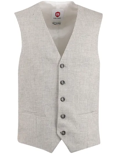 Club of Gents beige gilet Club of Gents slim fit