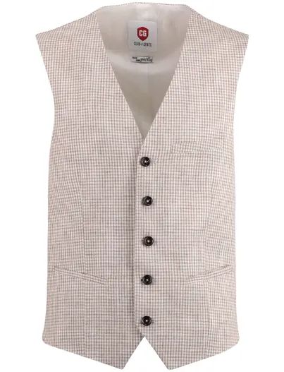 Club of Gents Gilet Club of Gents beige slim fit