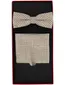 geruite beige strik en pochet set Club of Gents viscose