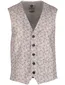 Club of Gents gilet zijde beige met blauwe broemen print