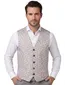Gilet Club of Gents beige bloemetjes print zijde en zakken