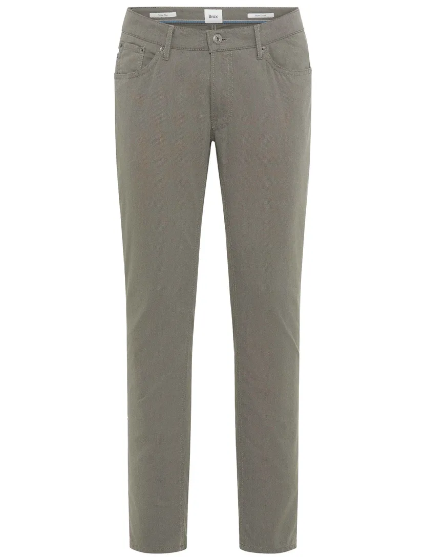 Brax pantalon 5-pocket katoen grijs normale fit