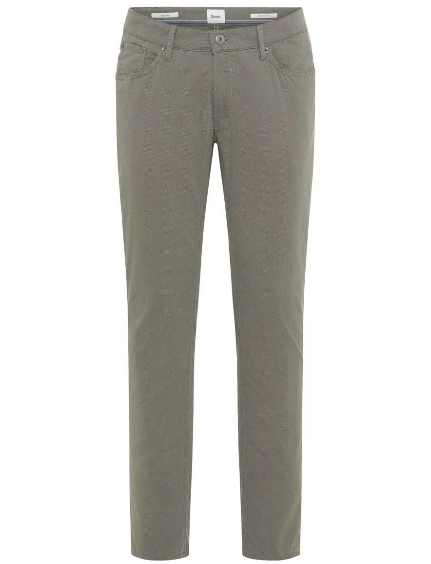 Brax pantalon 5-pocket katoen normale fit grijs
