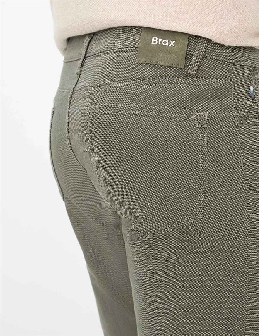 Brax pantalon 5-pocket katoen normale fit grijs