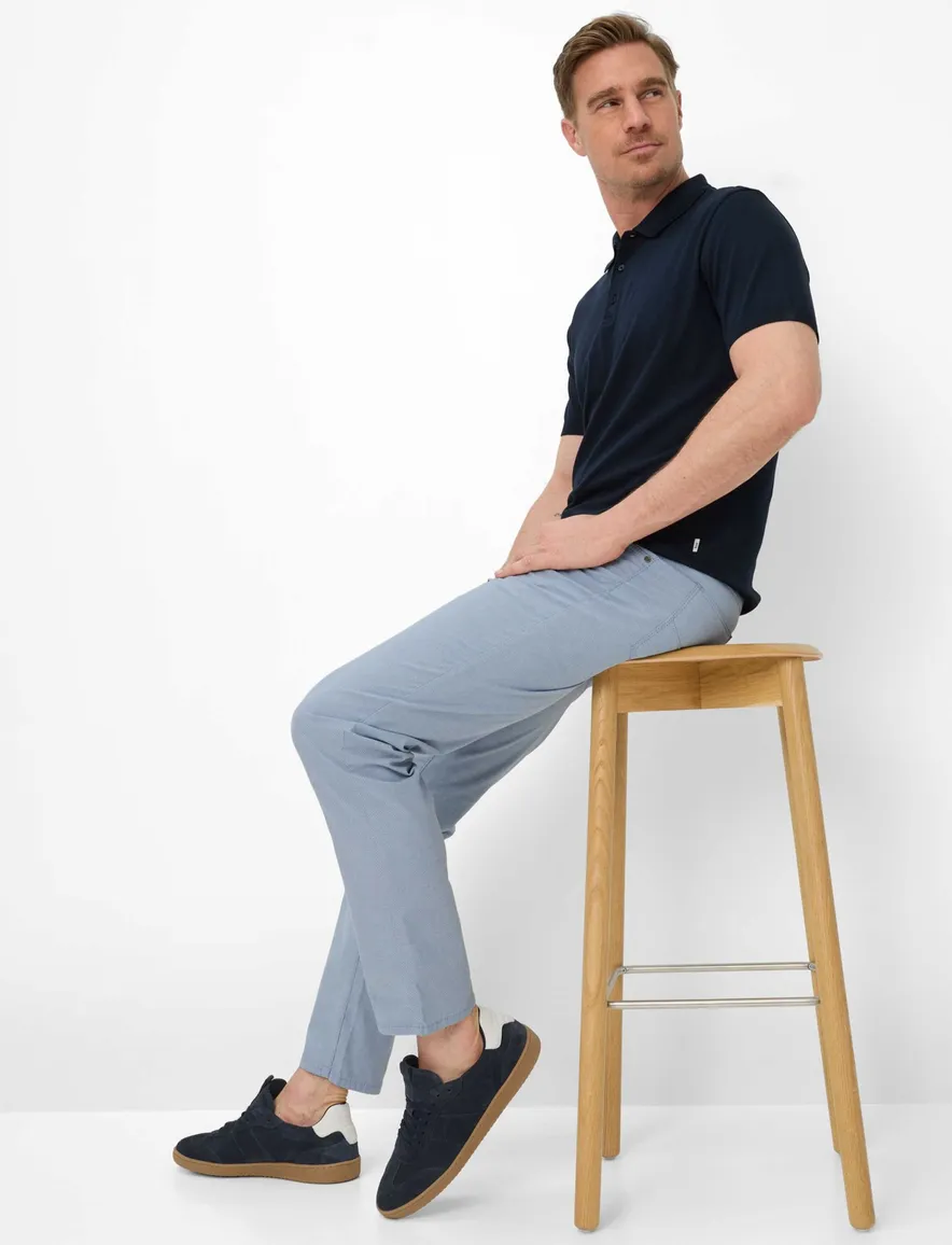 Brax 5 pocket pantalon normale fit lichtblauw