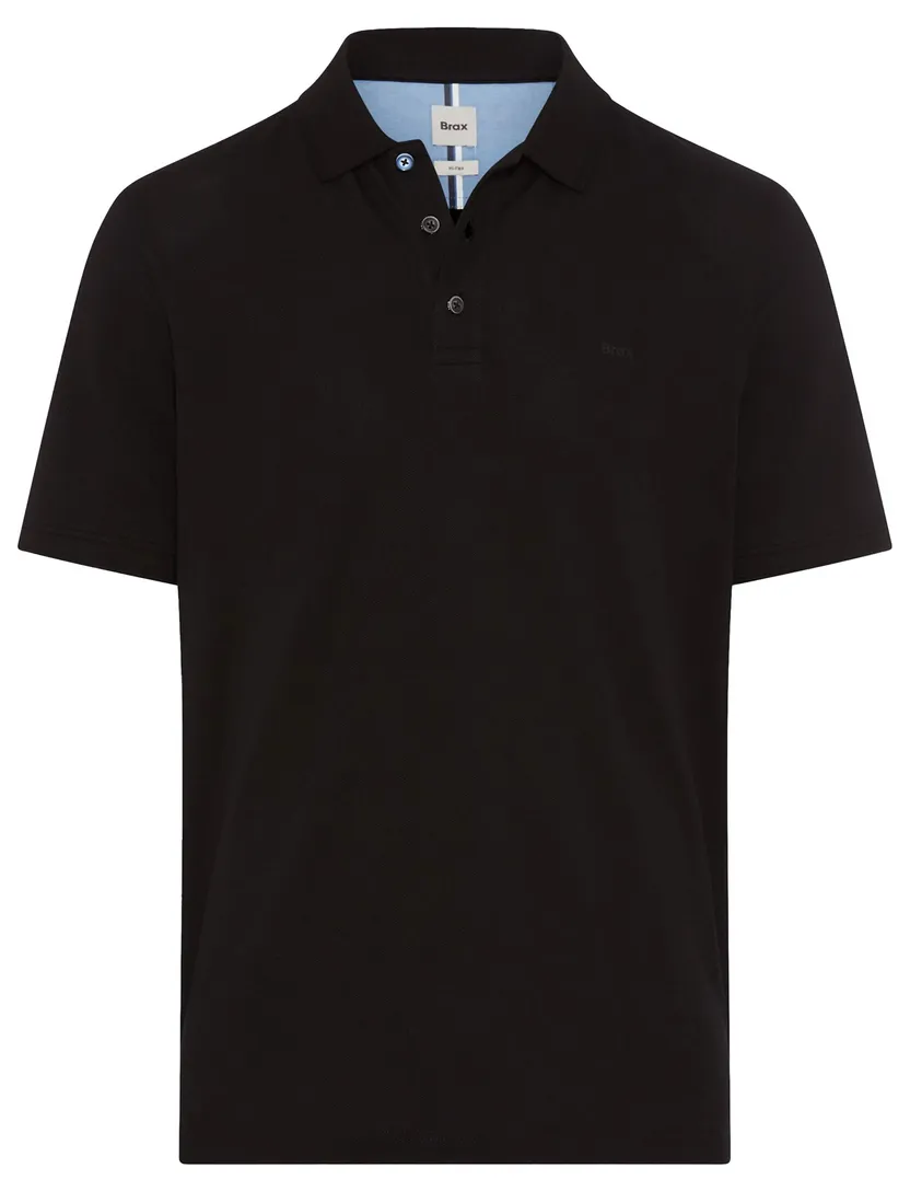 zwarte poloshirt korte mouw Brax normale fit