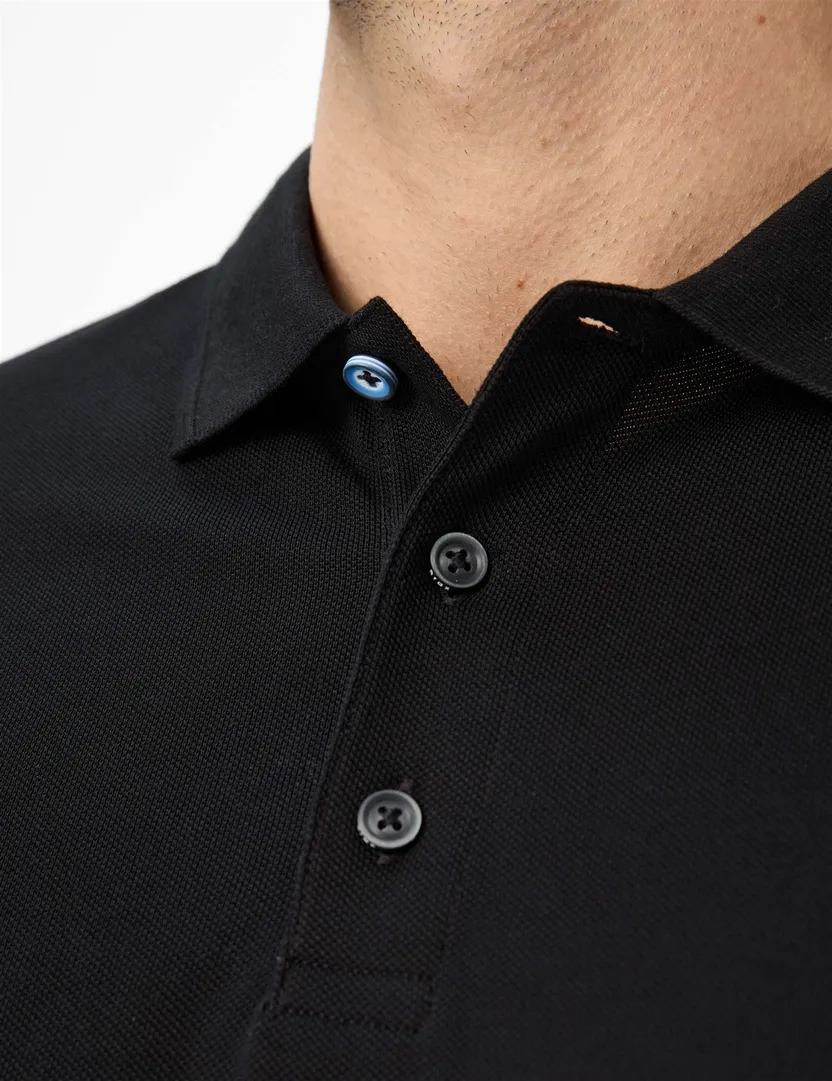 zwarte poloshirt korte mouw Brax normale fit