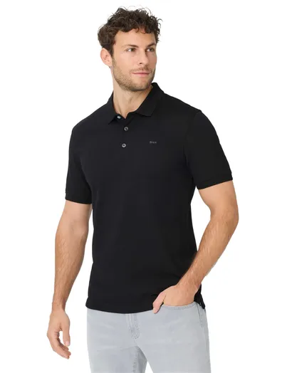 Brax Brax poloshirt zwart korte mouw