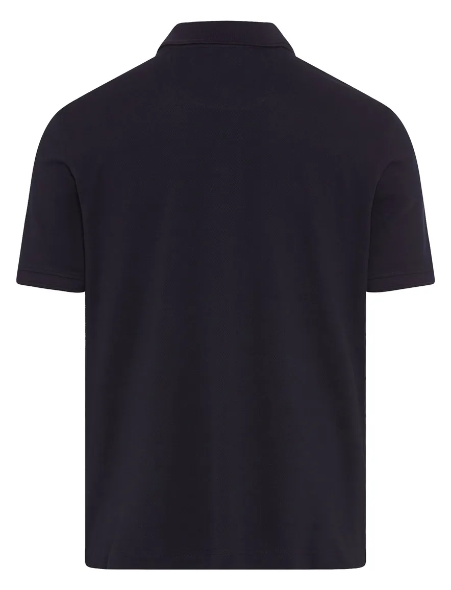 Brax poloshirt donkerblauw korte mouw 3 knopen