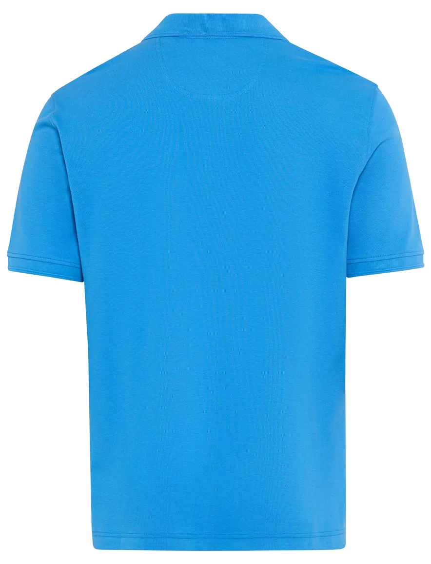 Brax poloshirt blauw korte mouw normale fit